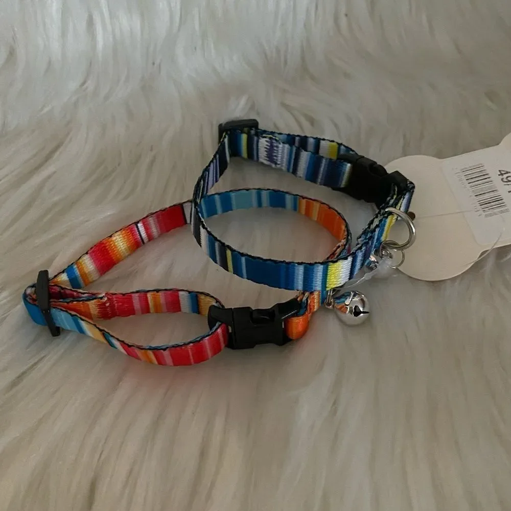 COPY - Tribal Breakaway Cat Collar with Bell 2 PCS Aztec Pattern Safety Collars